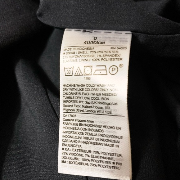 Banana Republic Navy Blue Career Church Dress Size 0 - Picture 8 of 8